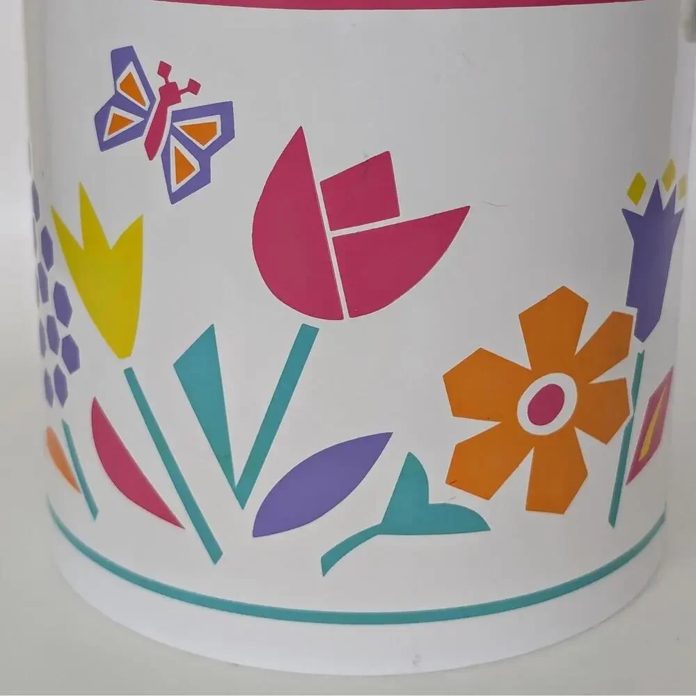 1980s Vintage Floral Ice Bucket